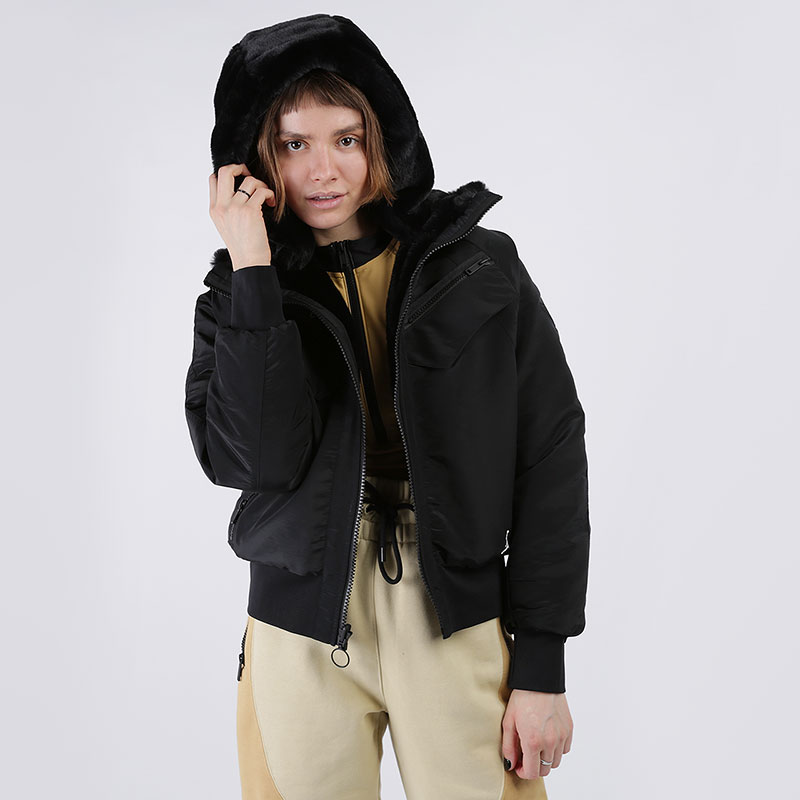 женская черная куртка Jordan Reversible Bomber Jacket CQ6657-010 - цена, описание, фото 2